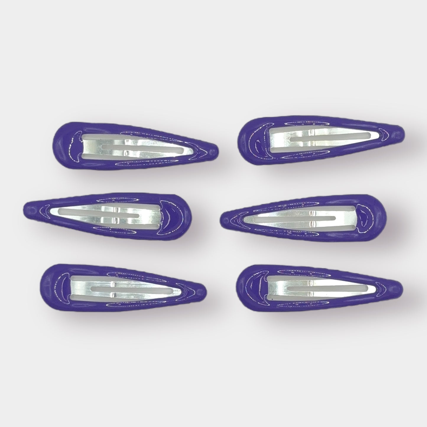Purple Gloss Clips - 6 Pack