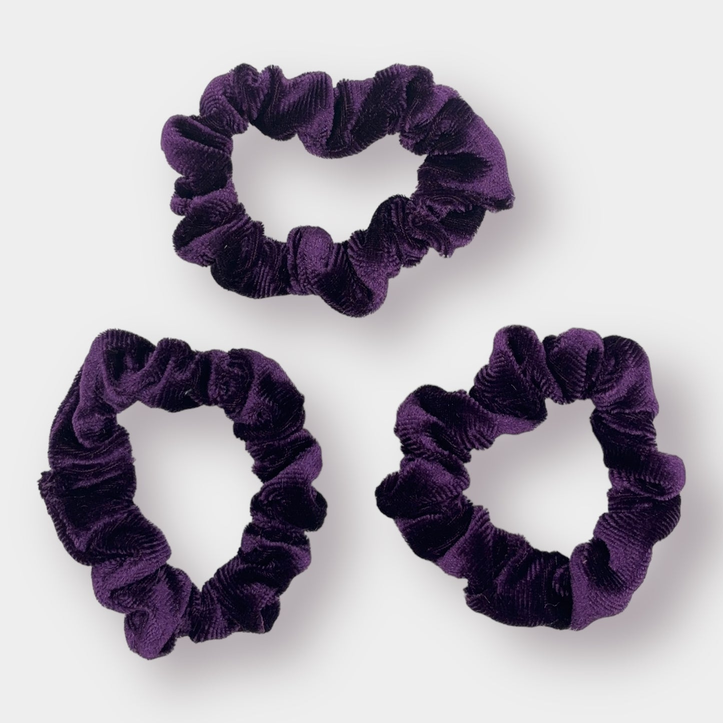 Purple Velvet Scrunchies - 3 Pack