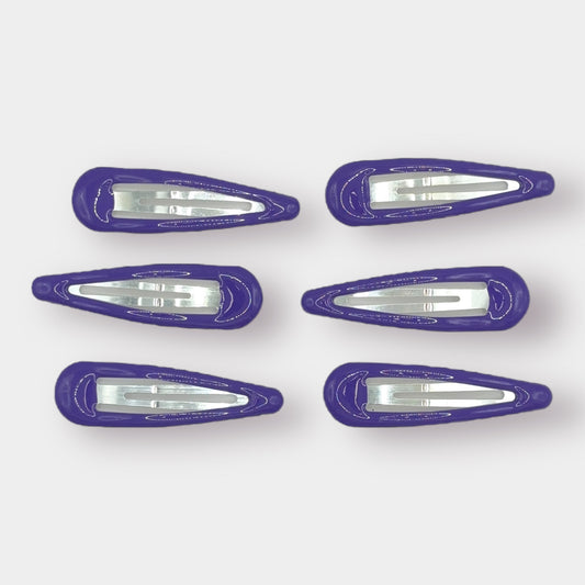 Purple Gloss Clips - 6 Pack
