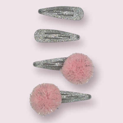 Pom Pom Clip Set - 4 Pack