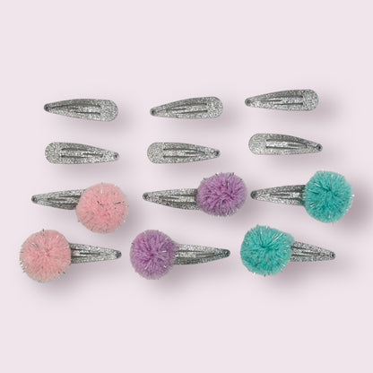 Pom Pom Clip Set - 4 Pack