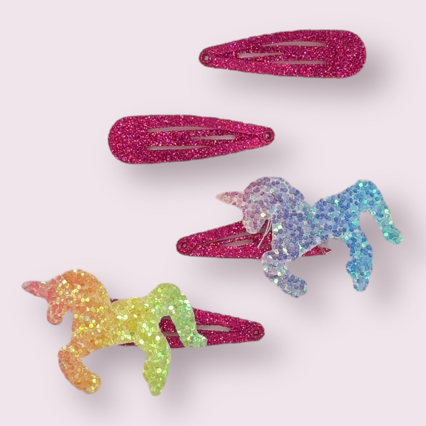 Rainbow Unicorn Clip Set - 4 Pack