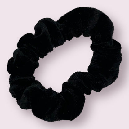 Small Dark Velvet Scrunchies - 3 Pack